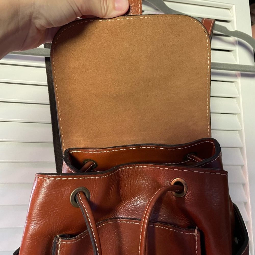 Patricia Nash Brown Leather Backpack - Picture 3 of 4